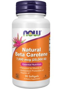 Now Foods Natural Beta Carotene 25 000 IU, 180 softgels