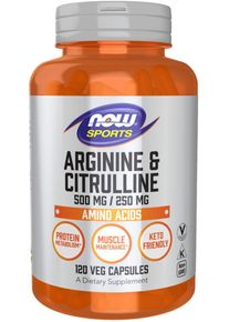 Now Foods Arginine & Citrulline, 120 caps