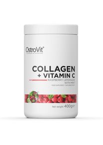 OstroVit Collagen + Vitamin C, 400 g Dose, raspberry lemonade with mint