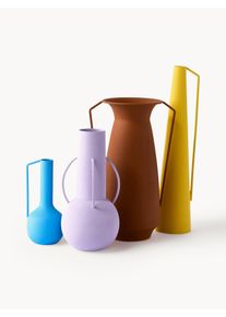 POLSPOTTEN Komplet ręcznie wykonanych wazonów Roman, 4 elem. Kolorowy Metal Komplet z różnymi rozmiarami