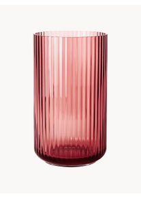 Lyngby Porcelaen Wazon ze szkła dmuchanego Lyngby Transparentny, Czerwony Szkło Ø 15 x W 25 cm