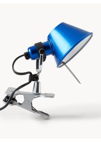 Artemide Candeeiro de secretária pequeno com fixação Tolomeo Micro Pinza Azul Metal Ø 16 x Alt 20 cm