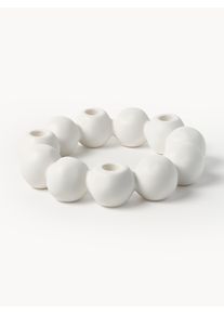 DBKD Lysestage Bright Hvid Keramik Ø 27 x H 6 cm