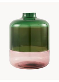 POLSPOTTEN Soda-lime Vase Formy, H 47 cm Green, Pink, Rose Glass Ø 35 x H 47 cm
