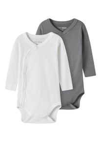 TWO SOON Śpiochy/body szary / biały Rozmiar 62