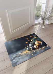 bonprix Lábtörlő karácsonyi dizájnban, fekete, 35/55 cm
