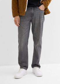 bonprix Regular Fit farmer tiszta pamutb&oacute;l &eacute;s k&eacute;nyelmes der&eacute;kp&aacute;nttal, Straight, sz&uuml;rke, 33