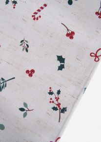 bonprix Alátét-szett karácsonyi mintával (4 db-os csomag), bézs, Hossz/szél. 45/30 cm