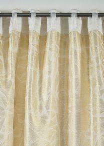 bonprix Draperie jacquard cu material lucios, disponibilă și în dimensiune extralungă (1 buc.), bej, Î/Lă: 145/135 cm