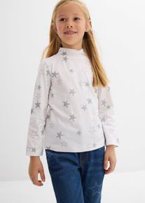 bonprix Bluză cu m&acirc;neci lungi din amestec elastic de bumbac organic (set/2 buc.), albastru, 104/110