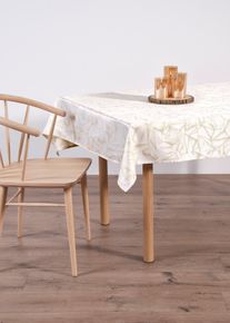 bonprix Jacquard asztalterítő fényes hatással, bézs, Hossz/szél. 180/140 cm
