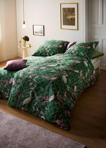 bonprix Pościel w czaple, zielony, 1x 80/80 cm, 1x 135/200 cm