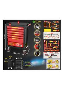 KS Tools Carrello portautensili ECOline con 42 utensili isolati per veicoli ibridi ed elettrici