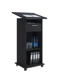 Vcm Mid.you Stehpult , Schwarz , Holzwerkstoff , 50x120x60 cm , Stauraum , Büromöbel, Schreibtische, Stehpulte