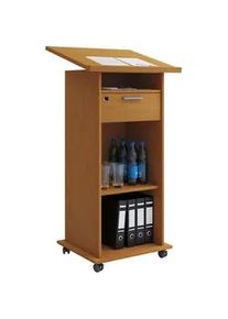 Vcm Mid.you Stehpult , Buchefarben , Holzwerkstoff , 50x120x60 cm , Stauraum , Büromöbel, Schreibtische, Stehpulte