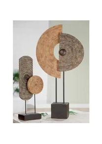 Gilde Skulptur , Braun, Hellbraun , Kunststoff , 19.5x47.5x10 cm , stehend , Dekoration, Dekofiguren & Skulpturen, Skulpturen