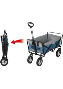 Bollerwagen , Blau, Grau, Schwarz , Metall, Kunststoff , 50x61x100 cm , Freizeit & Co, Gartenspielzeug, Bollerwagen