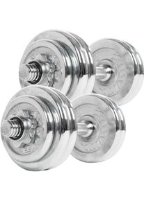 Egykezes króm súlyzó szett Movit 2 x 25 kg