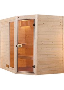 Weka, Sauna &raquo;Valida&laquo; Set, 9 kW-Ofen mit integrierter Steuerung, natur, Saunaofen, natur