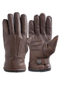 Pearlwood , Lederhandschuhe »Newton« leichte Vintage Optik durch Waxfinish , braun