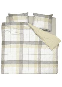 Damai, Wendebettw&auml;sche &raquo;Colos&laquo; 3 Stk. tlg. mit gro&szlig;en Karos, offwhite, Renforc&eacute; (Bio-Baumwolle), Obermaterial: 100% Baumwolle, B/L: 200 cm x 200 cm -1