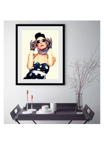 queence , Bild »Diva 2« Art Bilder von Frauen Fashion Frau Kunst Magazincover Mode Schwarz-Weiß 1 Stk. tlg. HD Premium Poster-Druck...