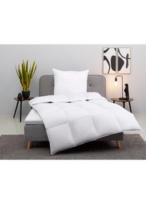 my home , Daunenbettdecke + Kopfkissen &raquo;Cavanelle Bettdecke 135x200 cm, 155x220 cm&laquo; Set mit Kissen 40x80 oder 80x80 cm, Sommer, Winter, Made in...