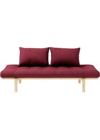 Karup Design , Daybett »Pace« Set, 2 Stk. tlg. aus massiven Kiefernholz, inkl. Futonmatratze , Bordeaux
