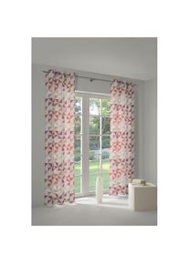 WIRTH, Vorhang &raquo;Berlare&laquo; &Ouml;sen 1 Stk. tlg. nach Ma&szlig;, terra, Jacquard, Baumwolle, Polyester, 205 cm, terra