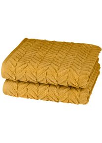 Ross , Handtücher »Sensual 9001« 100% Baumwolle , senf , Obermaterial: 100% Baumwolle , B/L: 50 cmx100 cm
