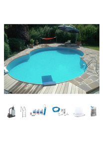 my POOL BWT, Achtformpool &raquo;LAGOON 2&laquo; in verschiedenen Gr&ouml;&szlig;en erh&auml;ltlich, wei&szlig;/sand, &Oslash;/B/H/L: Breite 360 cm x H&ouml;he 150 cm x L&auml;nge 625 cm, wei&szlig;/sand