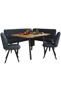 Home Affaire, Unisex, Eckbankgruppe &raquo;Mily Essecke, Sitzgruppe, Eckbankgruppe, K&uuml;chenbankgruppe&laquo; Set, 4er, 4 Stk. tlg. BESTSELLER, Jet black + Schwarz,