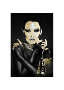 queence , Acrylglasbild »Chensit« Bilder von Frauen Fashion Frau Gemälde Magazincover Mode Modern 1 Stk. tlg. von Hand eingearbeitete...