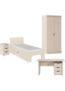Rauch, Jugendzimmer-Set &raquo;Kinderzimmer Komplettzimmer Schlafzimmer-Set (4-tlg.) MARLENE&laquo; Set, in 3 verschiedenen Ausstattungen BASIC/CLASSIC/PREMIUM, 4