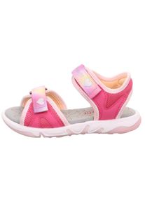 Superfit , Kinder,Jugendliche , Sandale »PEBBLES WMS: mittel« Sandalette mit süßem Glitzerverschluss, Größenschablone zum Download , pink-rosa , 31...