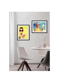 queence , Bild »Urlaubsgefühle« Art Bilder von Frauen Fashion Frau Kunst Magazincover Meer Meer Bilder Mode 1 Stk. tlg. HD Premium...