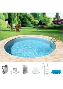 Konifera, Rundpool &raquo;HOLIDAY 3&laquo; H&ouml;he 120 cm, in verschiedenen Gr&ouml;&szlig;en, wei&szlig;, &Oslash;/B/H/L: 300 cm x Breite x H&ouml;he 120 cm x L&auml;nge, wei&szlig;