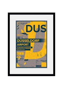 queence , Bild »DUS AIRPORT« Düsseldorf Fashion Flugzeuge Gebäude Magazincover Mode 1 Stk. tlg. HD Premium Poster-Druck inkl. Holzrahmen...
