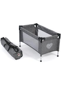 Bayer Chic 2000 CHIC2000 , Puppenbett »Puppen-Reisebett« mit Stoff-Tragetasche , Jeans Grey