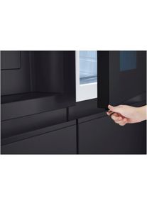 LG , Side-by-Side X-Serie »GSXE90EVAD« 179 cm hoch 91,3 cm breit großes Wein- und Flaschenregal , Essence Matte Black