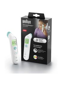 Braun, Fieberthermometer &raquo;TempleSwipe Stirnthermometer​ - BST200&laquo; Geeignet f&uuml;r alle Altersgruppen​: S&auml;uglinge, Kinder und Erwachsene, White- Mint, 