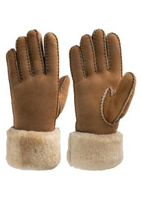 Pearlwood , Lederhandschuhe »Emma« Atmungsaktiv, Wärmeregulierend, Wind - und Wasserabweisend , tobacco