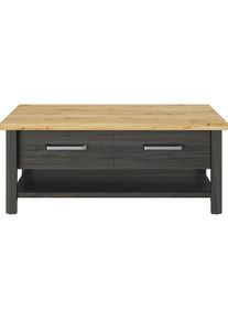 Gami , Couchtisch »Sequoia« 1 Stk. tlg. Wohnzimmer-Programm in Landhaus- und Industrial-Dekor , Schwarz + Eiche Artisan