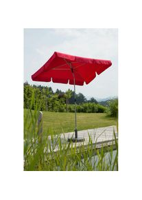 Schneider Schirme, Rechteckschirm &raquo;Locarno&laquo; abknickbar, ohne Schirmst&auml;nder, rot, Obermaterial: 100% Polyester, rot