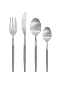 Blomus, Besteck-Set &raquo;MAXIME&laquo; matt, beb&uuml;rstet, Griffe mit Kunststoffbeschichtung, Mourning Dove, Edelstahl, Kunststoff, 16 Stk., Mourning Dove