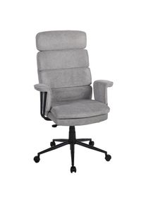 Duo Collection , Chefsessel »Chefsessel Junis« () 1 Stk. Webstoff Kopfstütze in Höhe und Neigung verstellbar, Sitztiefenverstellung , Grau + schwarz