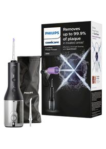 PHILIPS SONICARE , Munddusche »kabelloser Power Flosser 3000 HX3826« 2 Stk. Aufsätze Quad Stream-Technologie, 2 Modi für die Reinigung, 3...