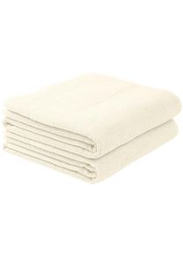 Schiesser , Duschtücher »Turin aus 100% Baumwolle in dezenter Reiskornoptik« MADE IN GREEN by OEKO-TEX , Offwhite , Obermaterial: 100% Baumwolle ,...
