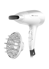 Braun, Ionic-Haartrockner &raquo; Satin Hair 3 Power Perfection&laquo; 2.000 W Kompakt und ergonomisch, wei&szlig;, Infrarot-Heizsystem f&uuml;r schnelles Trocknen