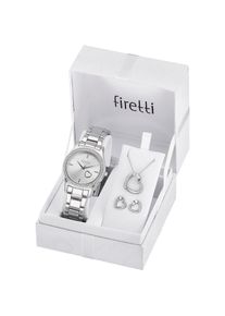 Firetti, Damen, Quarzuhr Armbanduhr, Damenuhr, Glassteine, ideal auch als Geschenk, silberfarben, silberfarben, Aparte Damenarmbanduhr